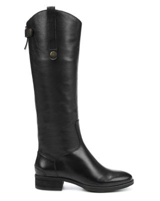 black leather knee high boots sale