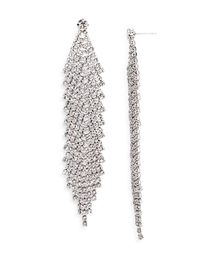 Aqua Pave Chandelier Earrings - 100% Exclusive In Silver