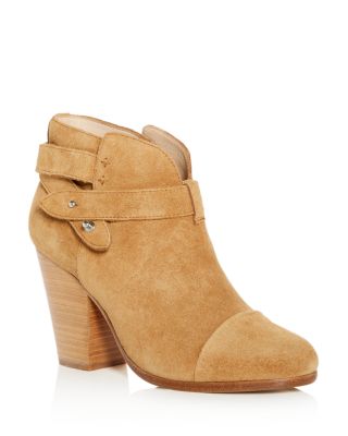 rag bone Women's Harrow Suede High Block-Heel Booties