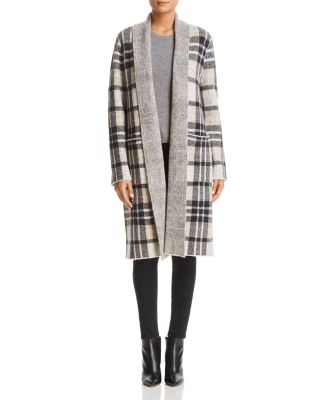 plaid duster cardigan