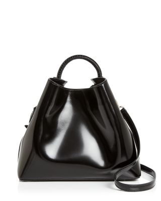 black patent leather pocketbook