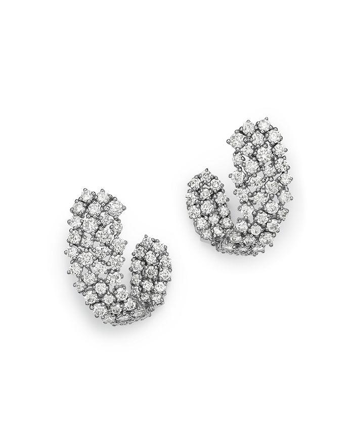 Bloomingdale's Diamond Front-to-back Earrings In 14k White Gold, 2.85 Ct. T.w. - 100% Exclusive