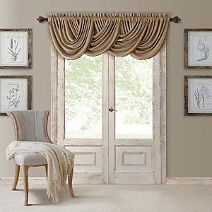 Elrene Home Fashions All Seasons Blackout Waterfall Valance, 52 X 36 In Antique Gold