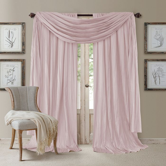 Elrene Home Fashions Athena 52 X 95 Crinkled Curtain Panels