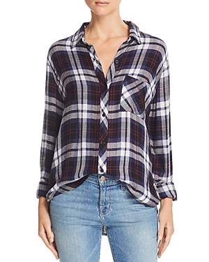 Rails Hunter Plaid Shirt In Navy/magenta/white
