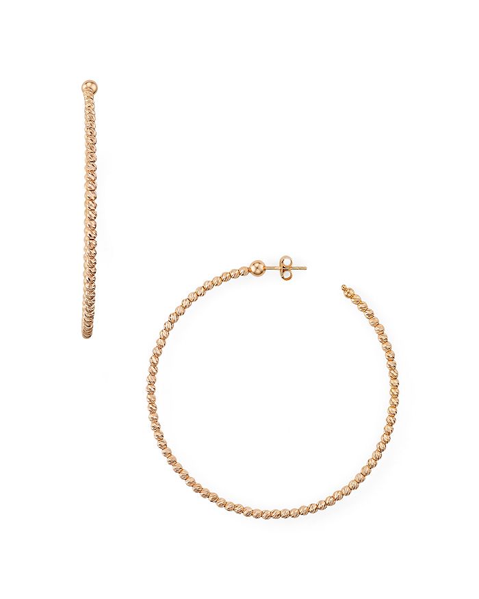 Officina Bernardi Hoop Earrings In Rose Gold