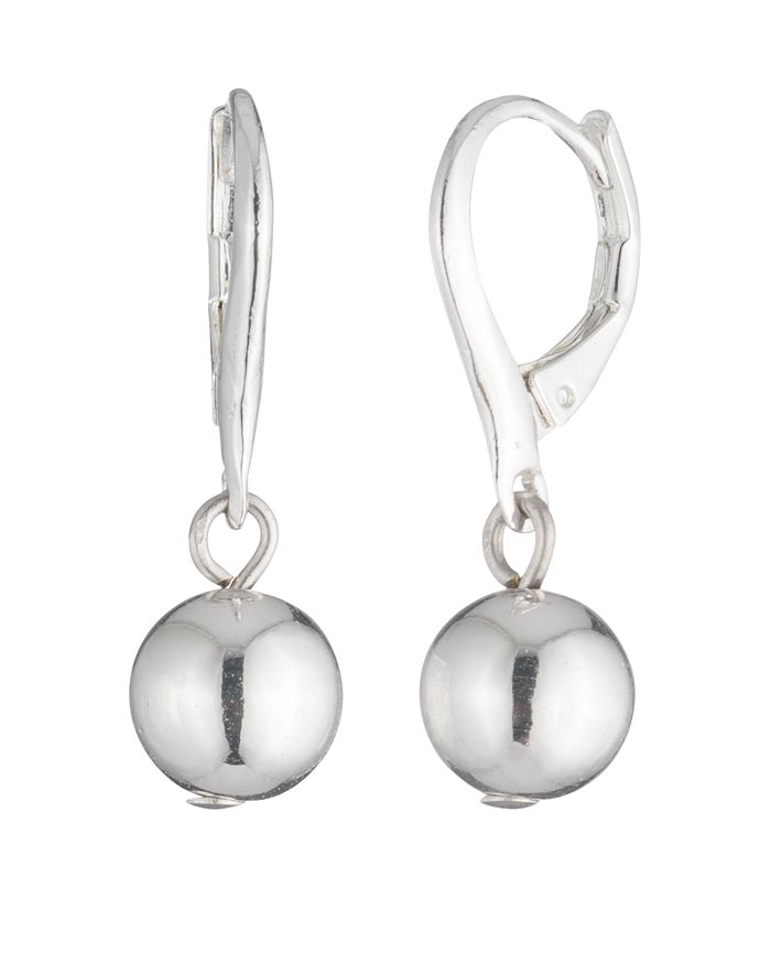 Ralph Lauren Lauren Lauren  Sphere Drop Earrings In Silver