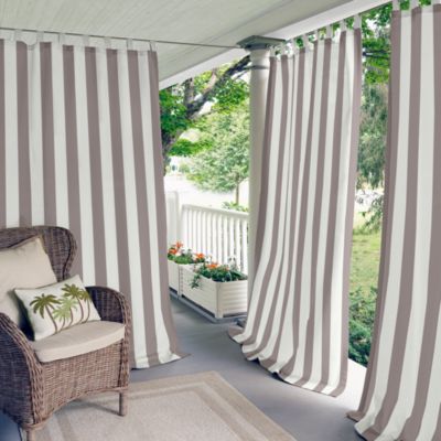 Highland Stripe Indoor/Outdoor Curtain Panel, 50" x 108"