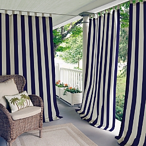 Elrene Home Fashions Highland Stripe Indoor/Outdoor Curtain Panel, 50 x 95