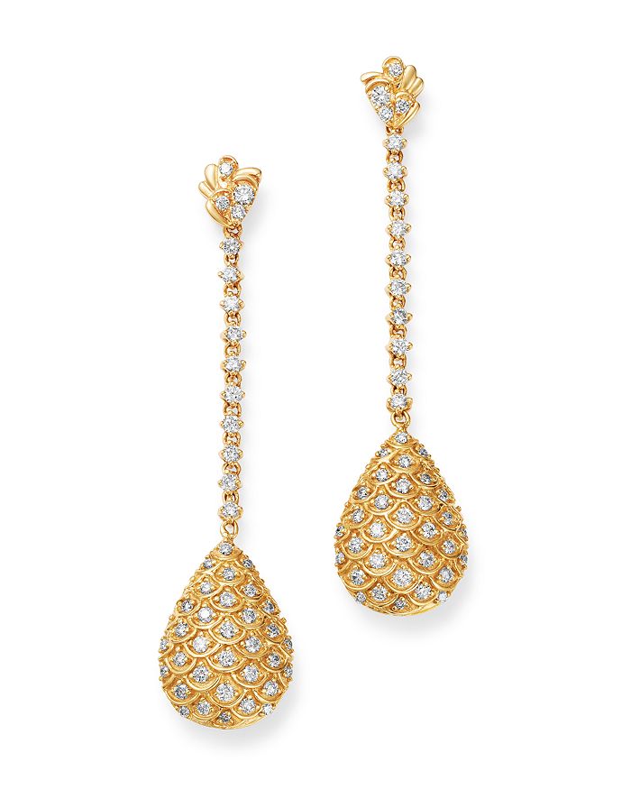 Bloomingdale's Diamond Pear Drop Earrings in 14K Yellow Gold, 1.20 ct ...