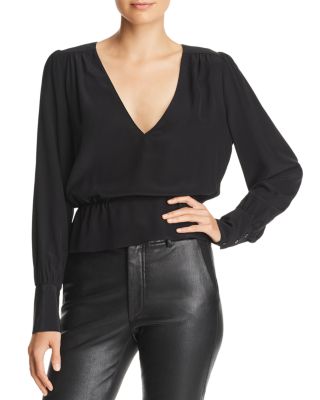 silk peplum top