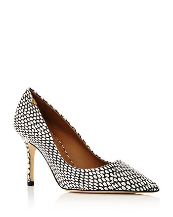 Tory Burch Women's Penelope Pointed Toe Leather Pumps | Bloomingdale's
