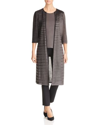 metallic duster cardigan