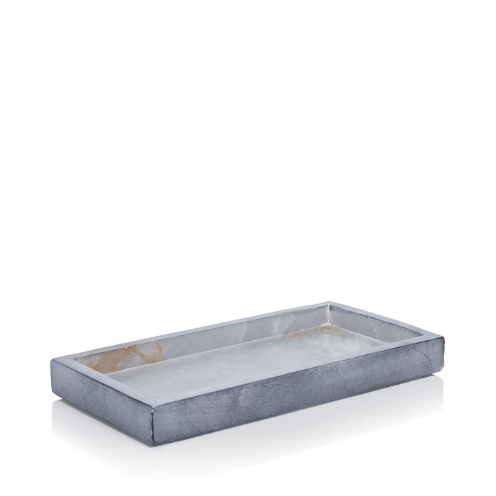 Kassatex Dyed Alabaster Tray In Gray
