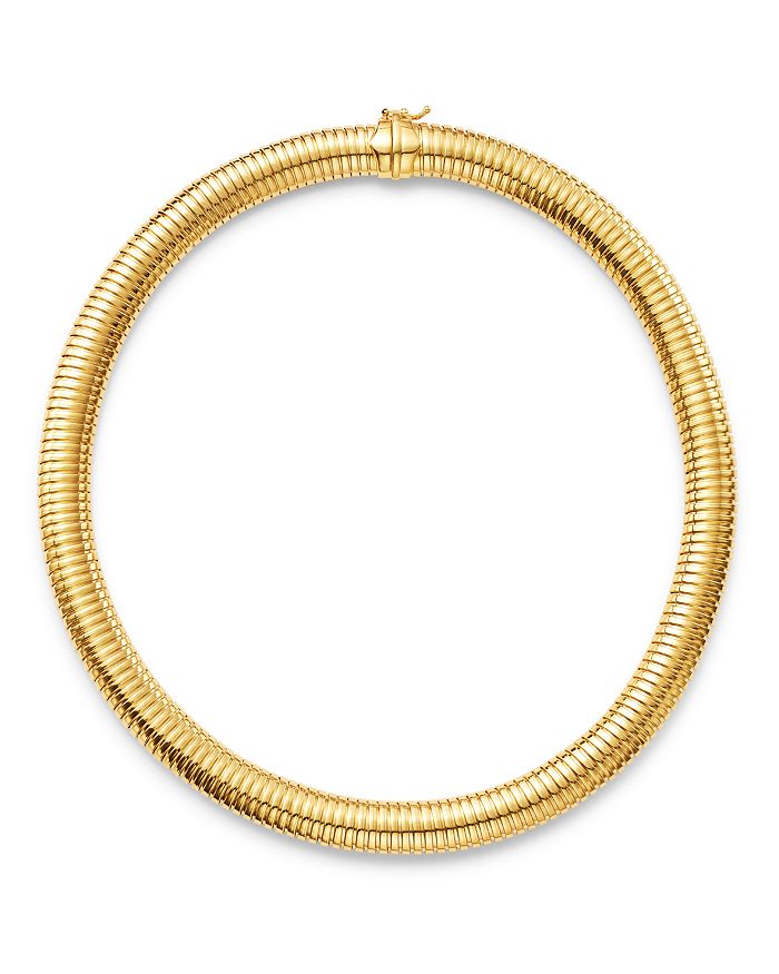 Bloomingdale's Tubogas Collar Necklace In 14k Yellow Gold, 18 - 100% Exclusive