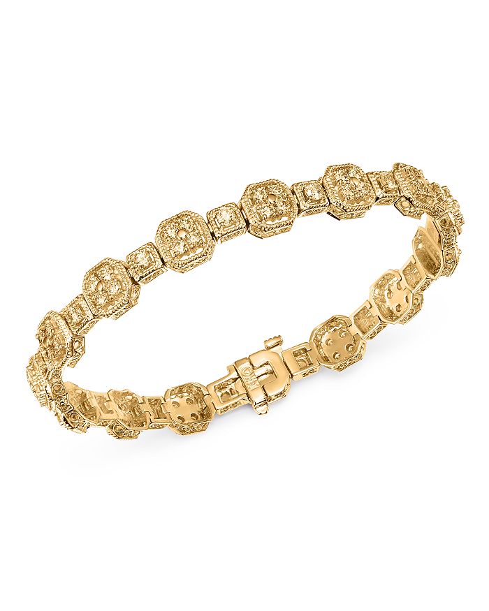 Bloomingdale's Diamond Square Cluster Bracelet In 14k Yellow Gold, 3.0 Ct. T.w. - 100% Exclusive In White/gold