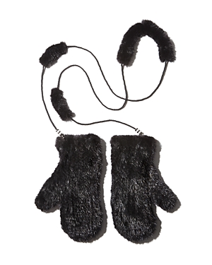 Maximilian Furs Knit Mink Fur Mittens - 100% Exclusive In Black