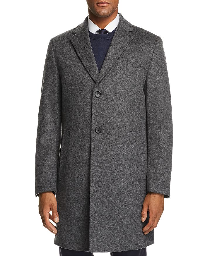 Hugo Boss The Stratus Wool & Cashmere Classic Fit Topcoat In Gray ...