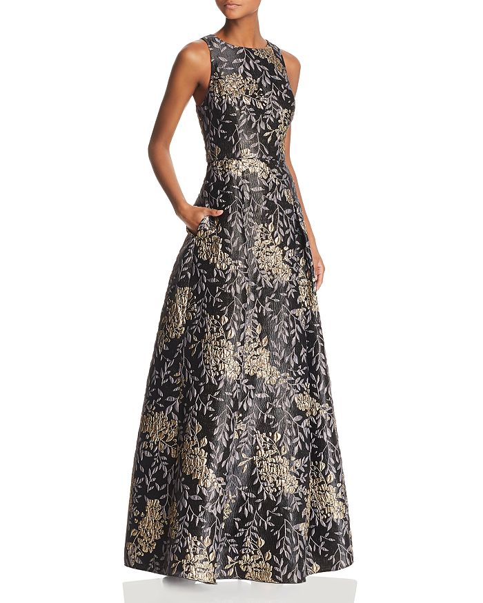 Aidan Mattox Floral Jacquard Ball Gown - 100% Exclusive | Bloomingdale's
