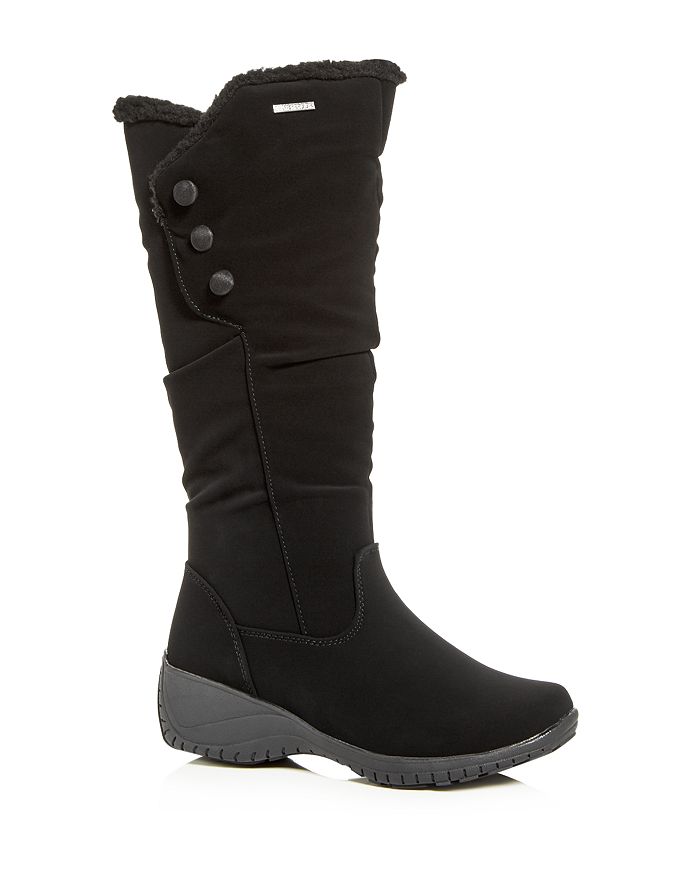 Khombu Women's Amy Waterproof Cold-weather Wedge Boots In Black