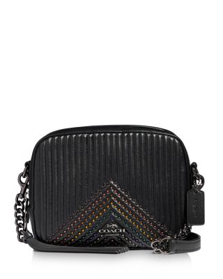 black quilted coach purse