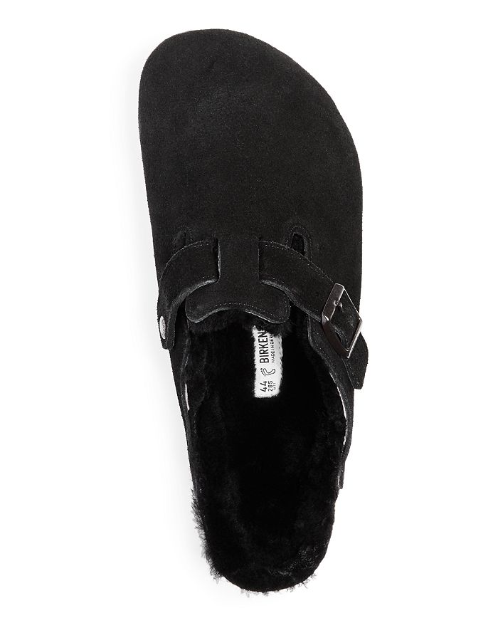 Birkenstock Boston Genuine Shearling Lined Clog In Beige
