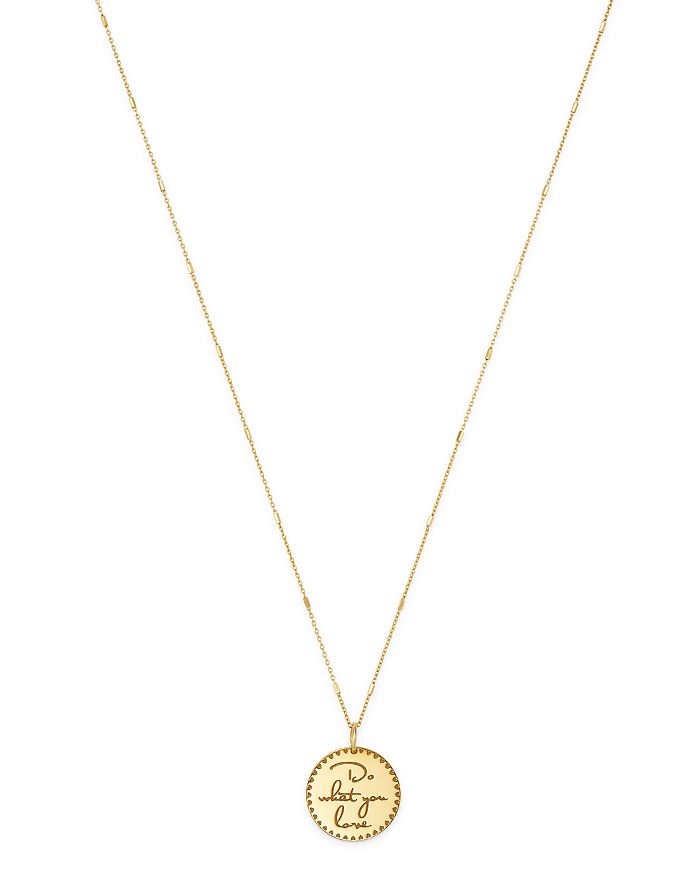 Zoë Chicco 14K Yellow Gold Small Mantra Necklace, 20