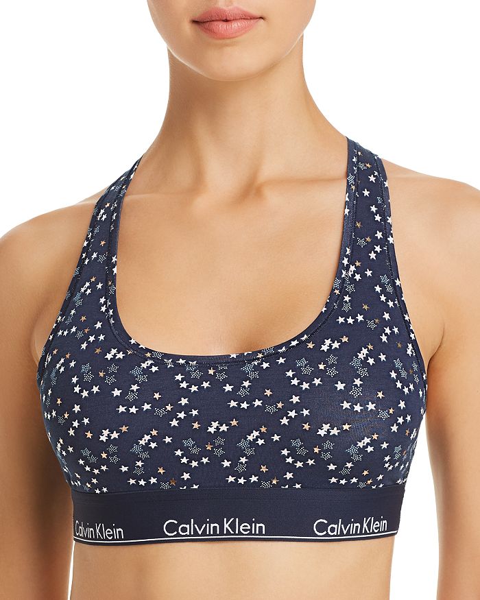 Calvin Klein Star-Print Modern Cotton Bralette