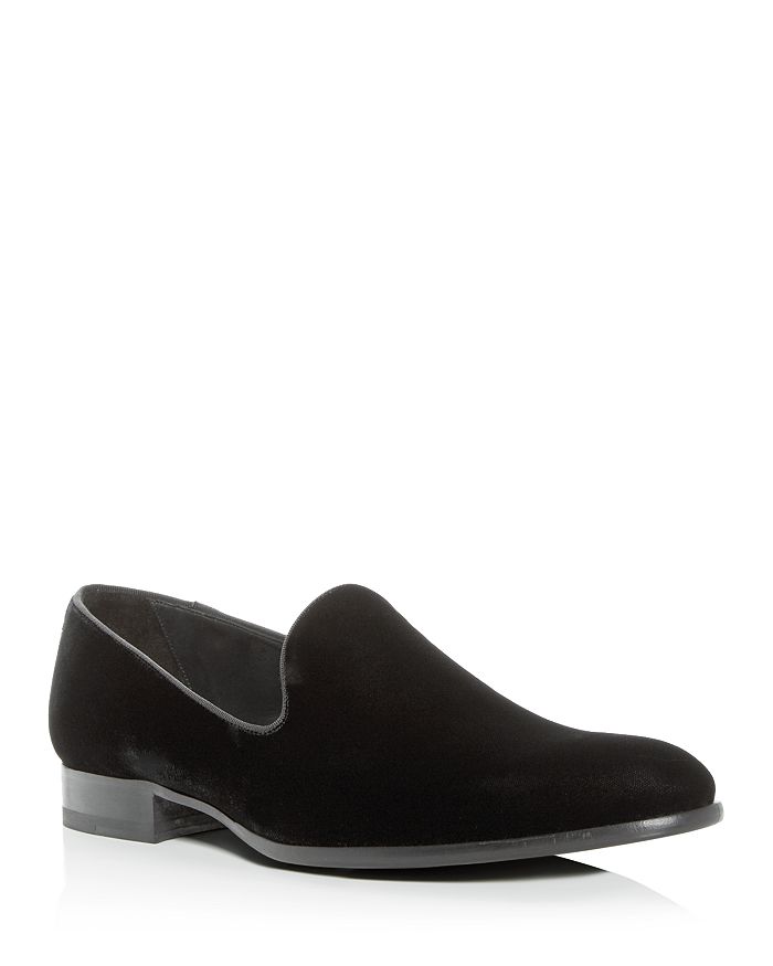 Shop To Boot New York Men's Bolton Velvet Smoking Loafers In Black