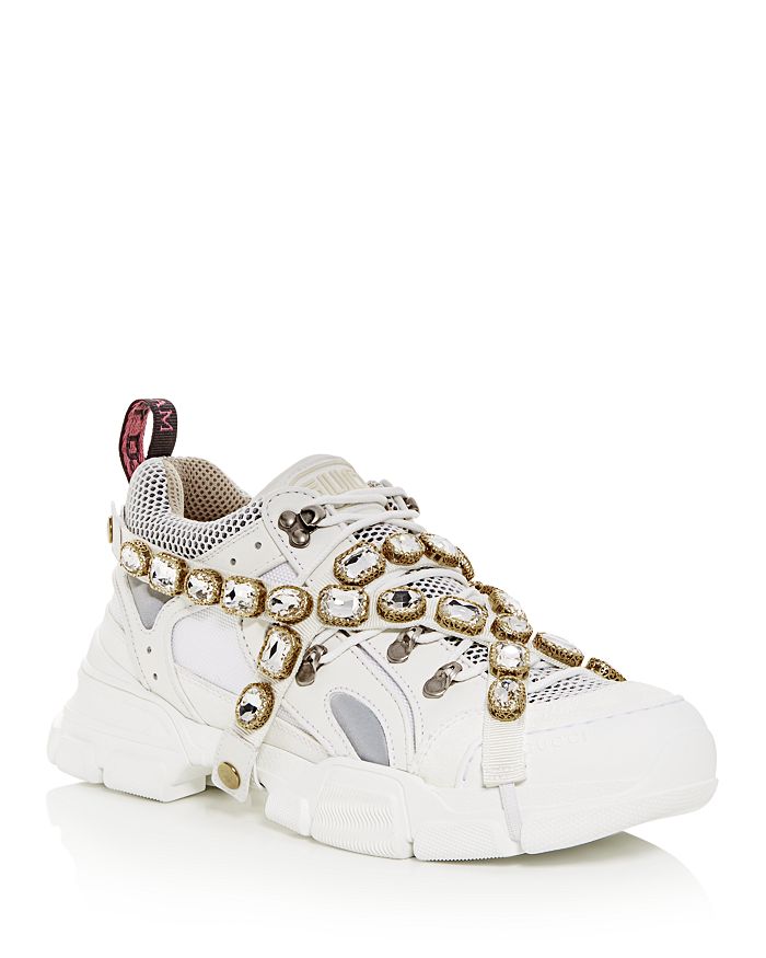 Men's flashtrek leather sneaker with crystals discount