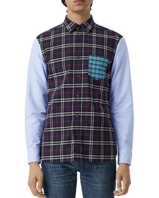 Burberry Edward Patchwork Regular Fit Shirt Bloomingdale's