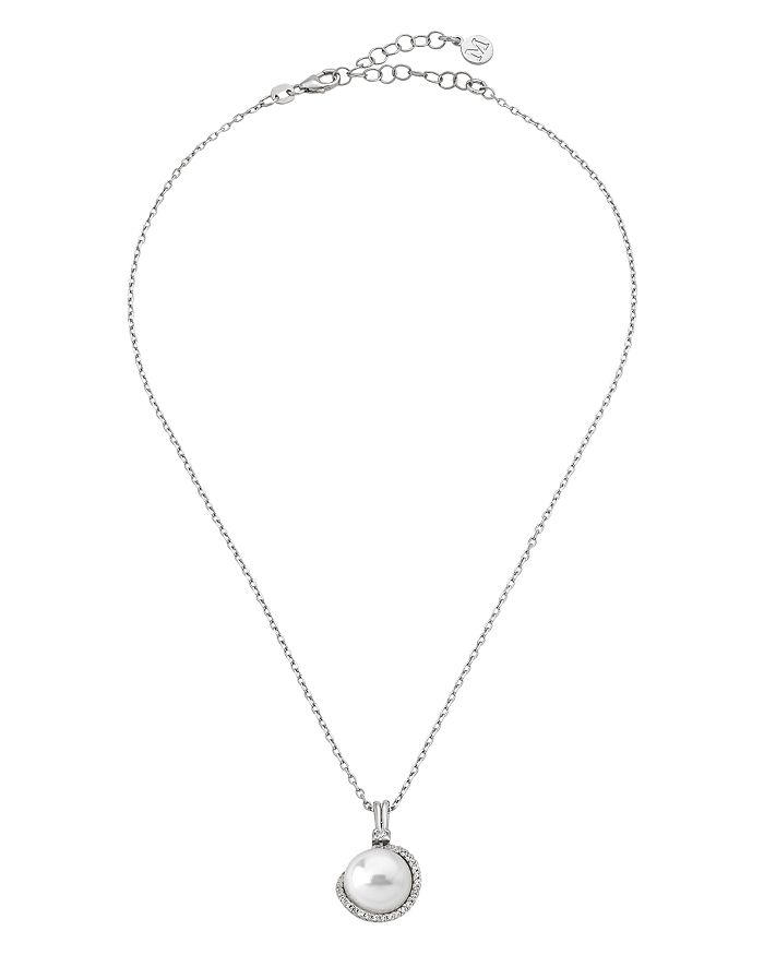 MAJORICA SIMULATED CULTURED PEARL PENDANT NECKLACE IN STERLING SILVER, 15,OMC15877SW