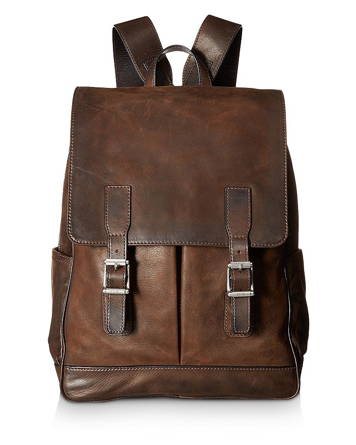 frye leather backpack