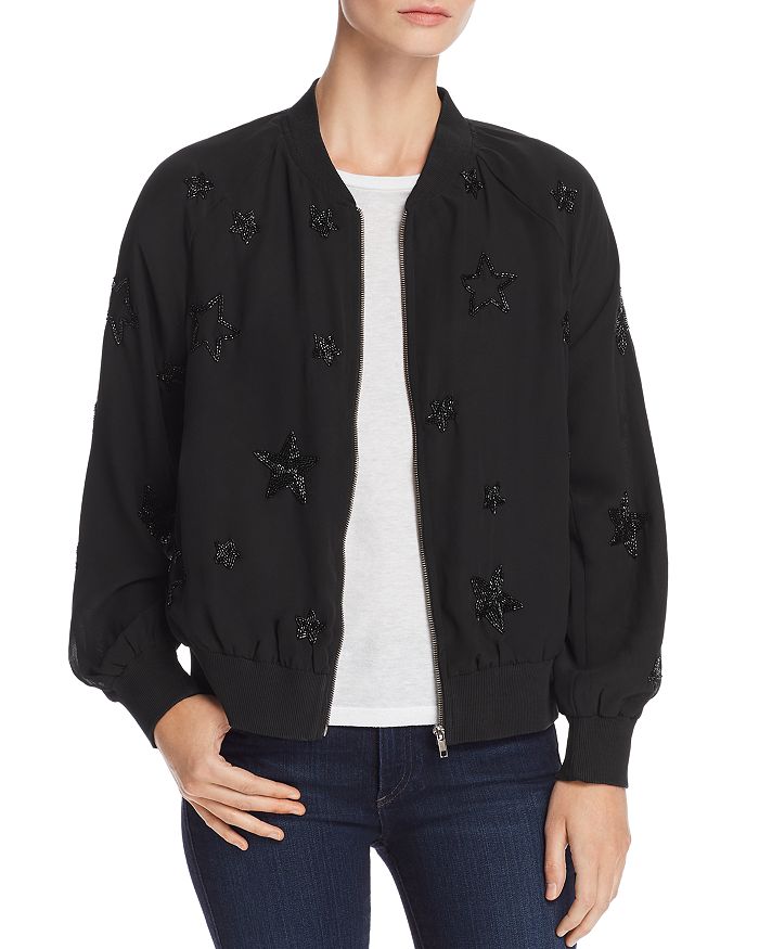 Beaded bomber jacket hot sale