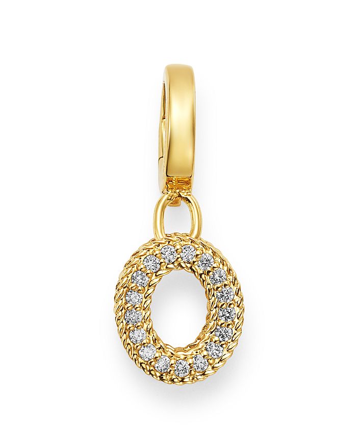 Roberto Coin 18k Yellow Gold Diamond Initial Charm In O/gold