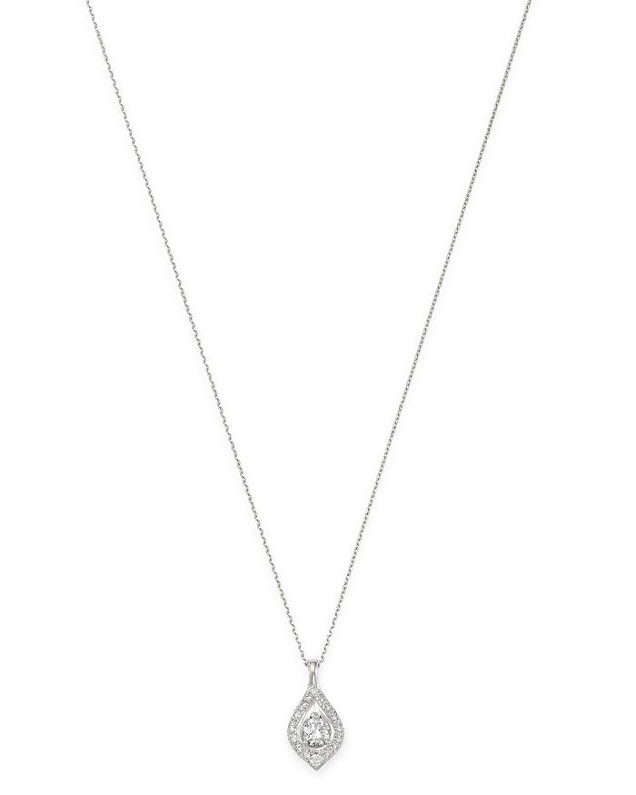Bloomingdale's Pave Diamond Solitaire Pendant Necklace In 14k White Gold, 0.70 Ct. T.w. - 100% Exclusive