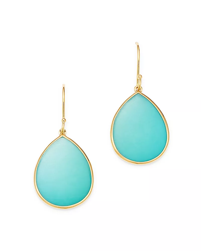 Ippolita 18K Yellow Gold Rock Candy Turquoise Drop Earrings