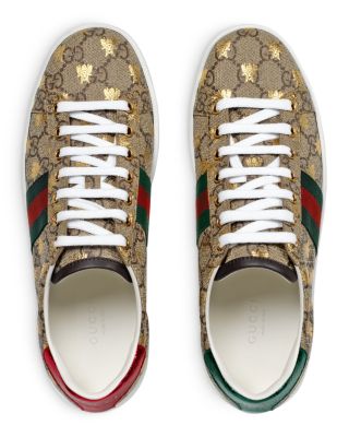 【関税&送料込】Gucci Gucci `Ace` Sneakers With Bee Women's Gucci Ace sneaker with bee in white leather | GUCCI® US