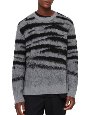 ALLSAINTS Ture Striped Fuzzy Crewneck 
