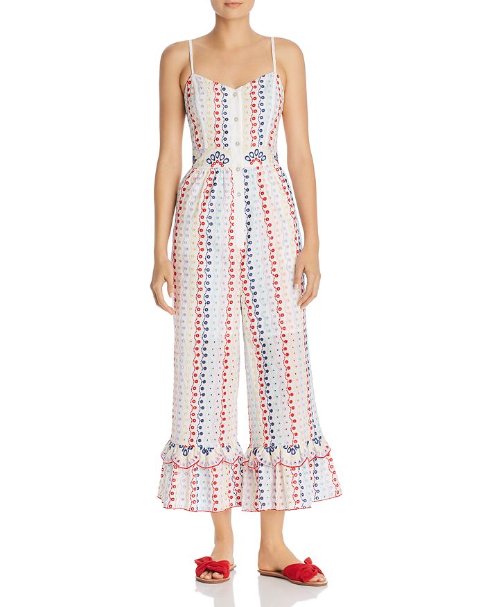 Red Carter Bailey Eyelet Cropped Jumpsuit Bloomingdale s