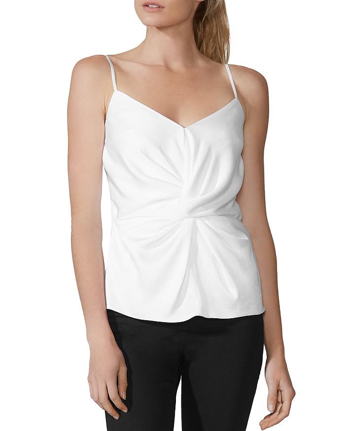 Bailey44 Card Counting Twist-front Camisole In Chalk