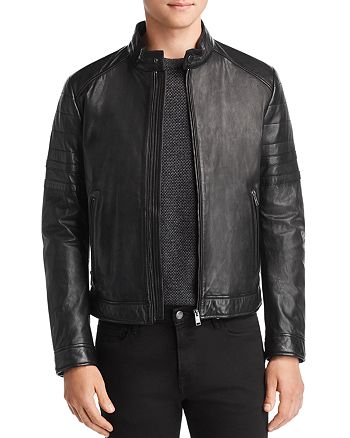 BOSS Gelim Leather Jacket | Bloomingdale's