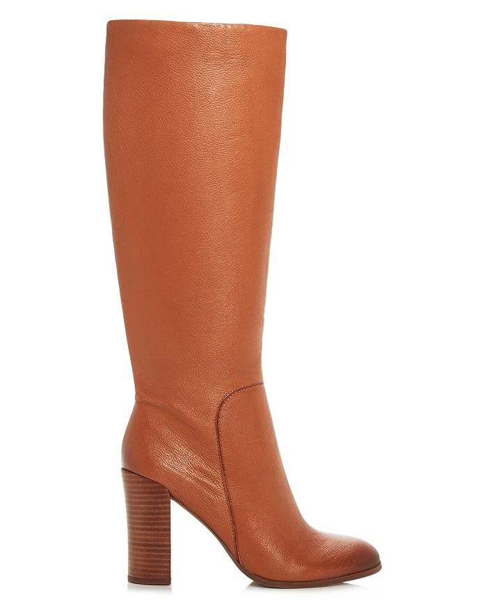 Shop Kenneth Cole Women's Justin High Block-heel Boots In Cognac Leather
