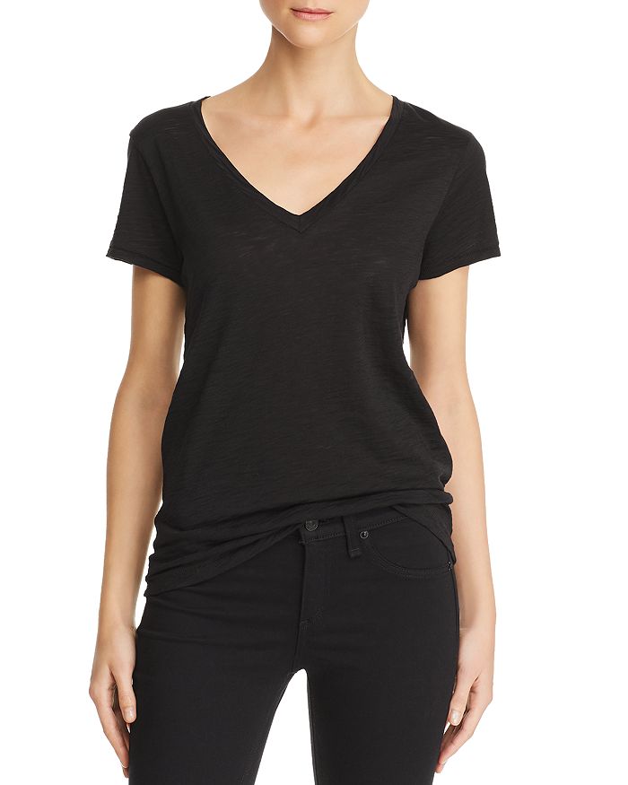Goldie Classic V-neck Tee In Black
