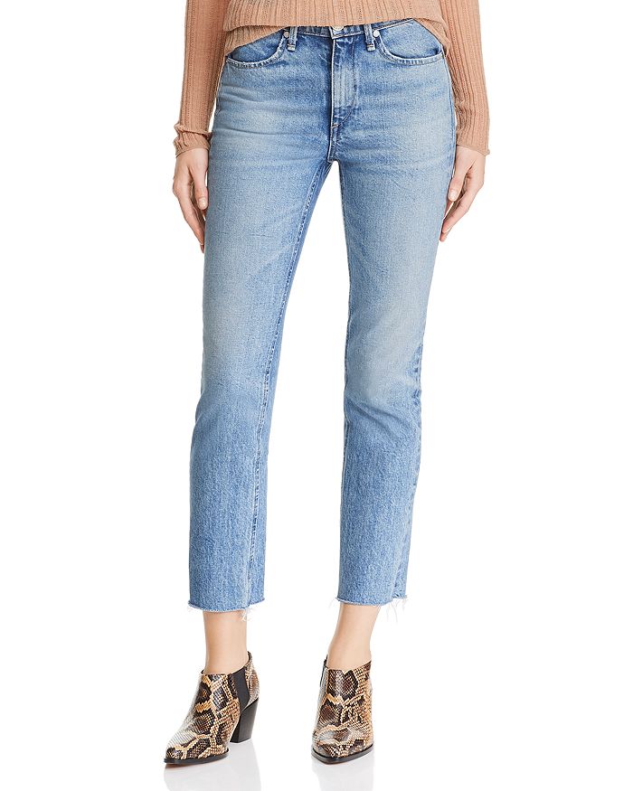 rag bone Raw Edge Ankle Cigarette Jeans in Farrah Bloomingdale s