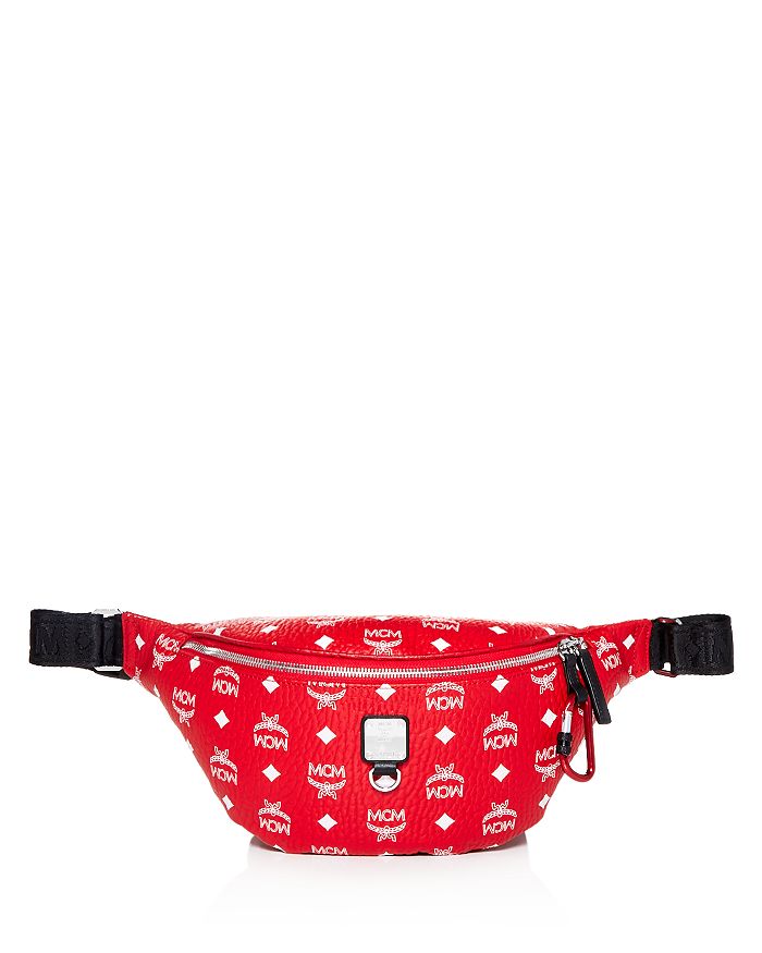 Mcm fanny pack red hot sale
