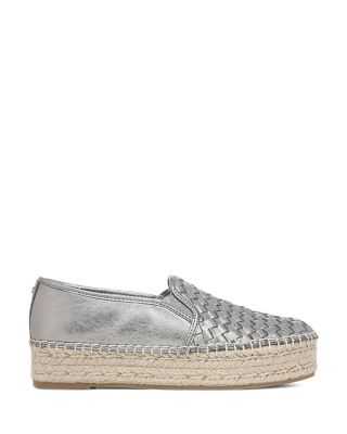 silver platform espadrilles
