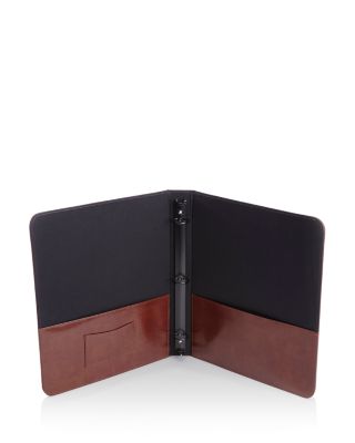 Executive Leather 1" Ring Binder & Document Organizer
