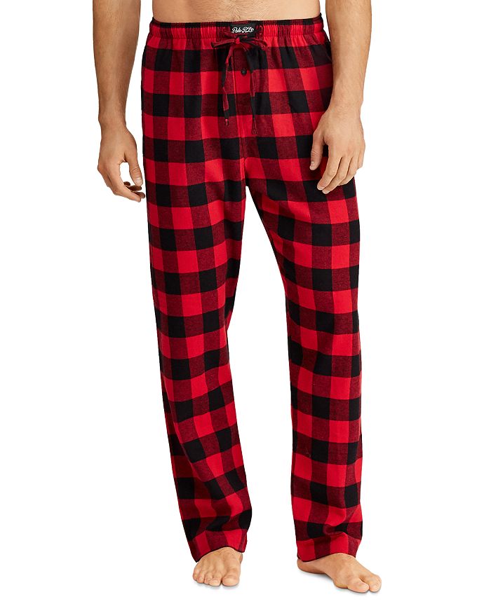 Polo Ralph Lauren Buffalo-Check Flannel Pajama Pants | Bloomingdale's
