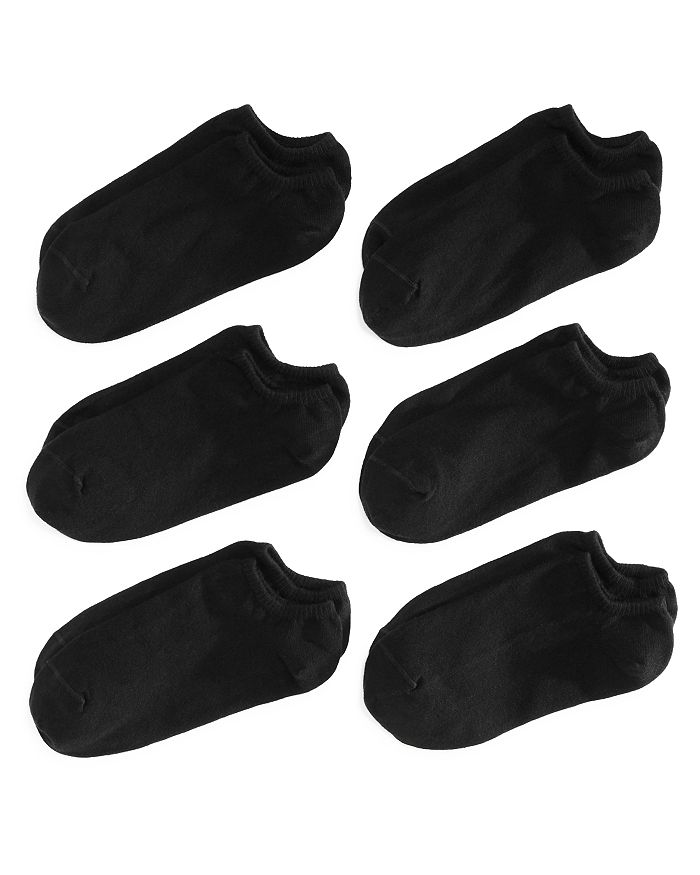 Hue Liner Socks, Set Of 6 In Black